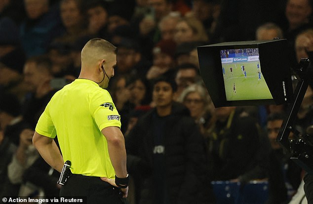 Jones was sent to the monitor by VAR Graham Scott, but chose not to hand out a red card the first time