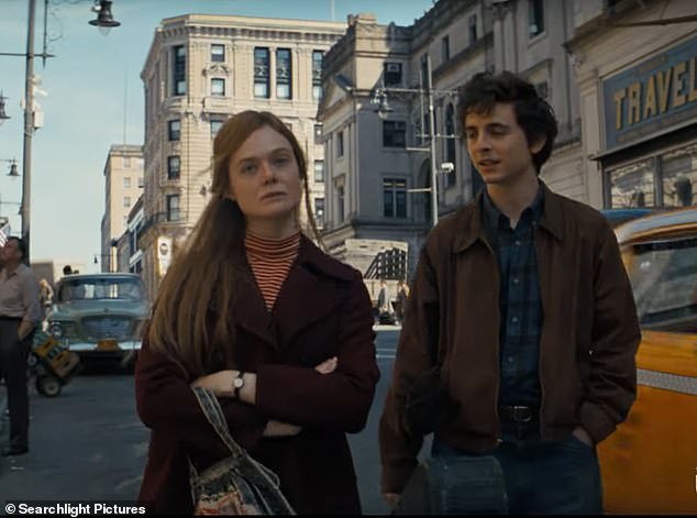 The actor who stars as the hitmaker of Knockin' On Heaven's Door sings and performs the songs live in the drama (Elle Fanning as Sylvie Russo and Timothee depicted in the film)