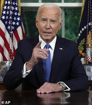 President Joe Biden (pictured in July 2024) had signed a law in April last year requiring Bytedance to sell its assets by January 19, 2025, otherwise a nationwide ban would apply