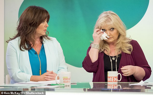 Linda was a regular panellist on Loose Women alongside her sister Coleen, who regularly presents the show (pictured together in 2016)