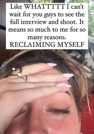 She said the shoot helps her reclaim herself