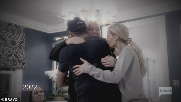 A flashback to the moment was then shown in the episode, with Dorit hugging Mauricio's back next to PK - with Dorit even giving Mauricio a kiss on his shoulder.