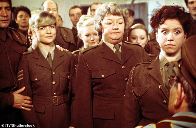 Diane starred in three Carry On films, including 1976's Carry On England (pictured, far right)