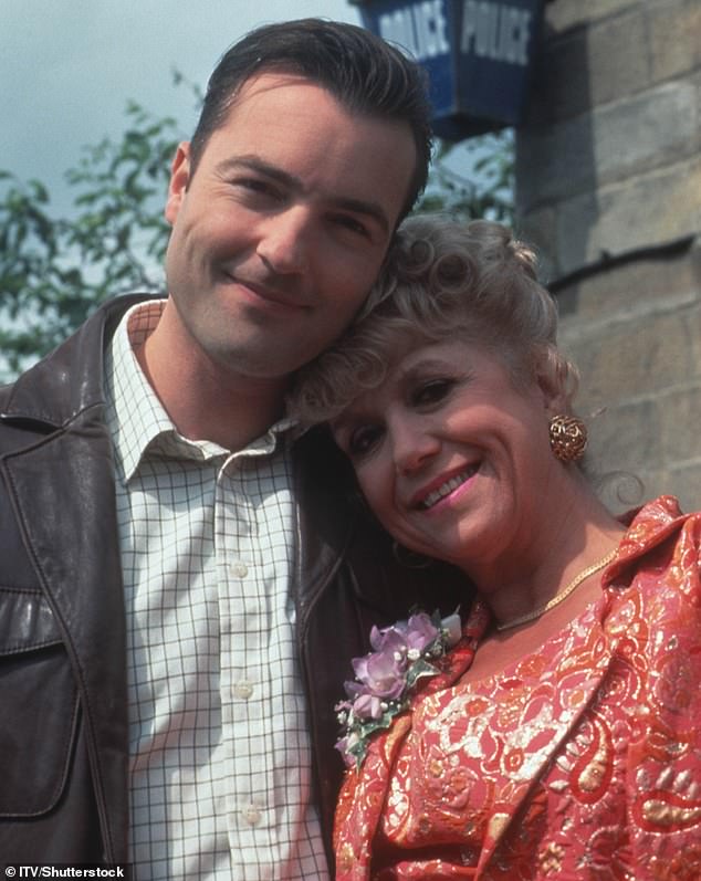 Diane with co-star Nick Berry on the set of Heartbeat in 1997. The actress appeared in six episodes on the show for two years