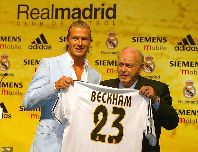 David Beckham was sold to Real Madrid in 2003 after a falling out with Sir Alex Ferguson