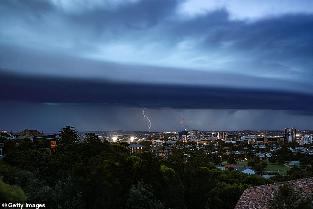 At 9.22pm a wind gust of 120km/h was recorded near Newcastle Airport