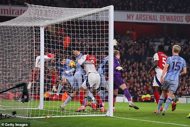 The Gunners restored parity in the 40th minute when Gabriel's header forced a Dominic Solanke own goal