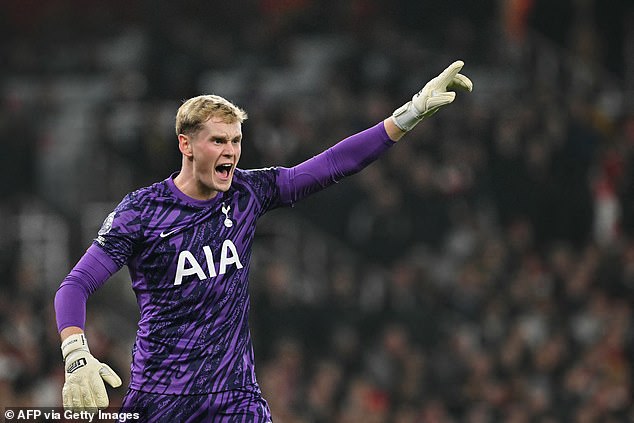 New signing Antonin Kinsky showed the nervousness of a player playing his first North London derby