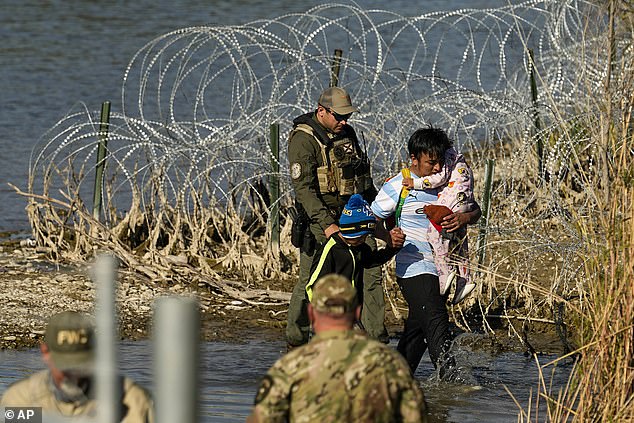 U.S. Customs and Border Protection recorded 137,275 encounters with unaccompanied children at the U.S.-Mexico border in 2023. In the photo: migrants taken at the American border