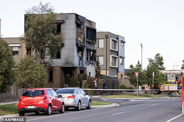 A local resident said she heard loud bangs after 2 a.m. and saw the house go up in flames