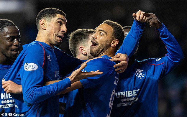 Balogun and Dessers were clearly happy to get on the scoresheet in the 3-0 win