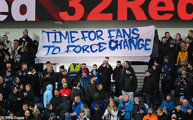 Ibrox still witnessed some protests, but it was overall a happier evening for Rangers