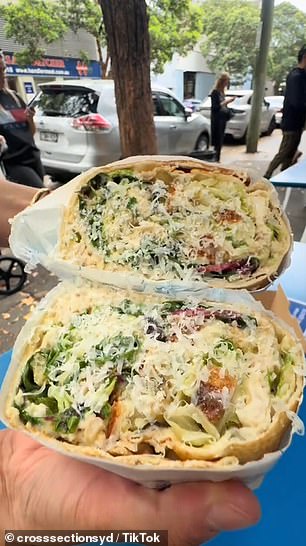 Every day at lunchtime there are huge queues outside Cross Section in Darlinghurst as customers wait to get their hands on the sold out chicken Caesar wrap