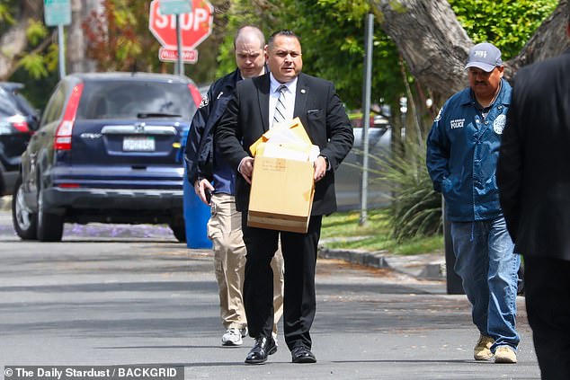 Police completed their search of Rocky's LA home in April 2022 and detectives left the property with a box full of evidence