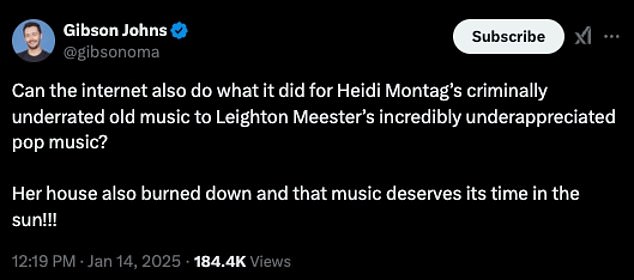 1736999676 770 Leighton Meesters pop music career gets a bump from fans