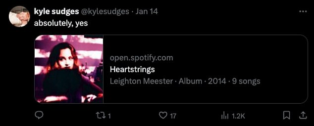 1736999680 583 Leighton Meesters pop music career gets a bump from fans