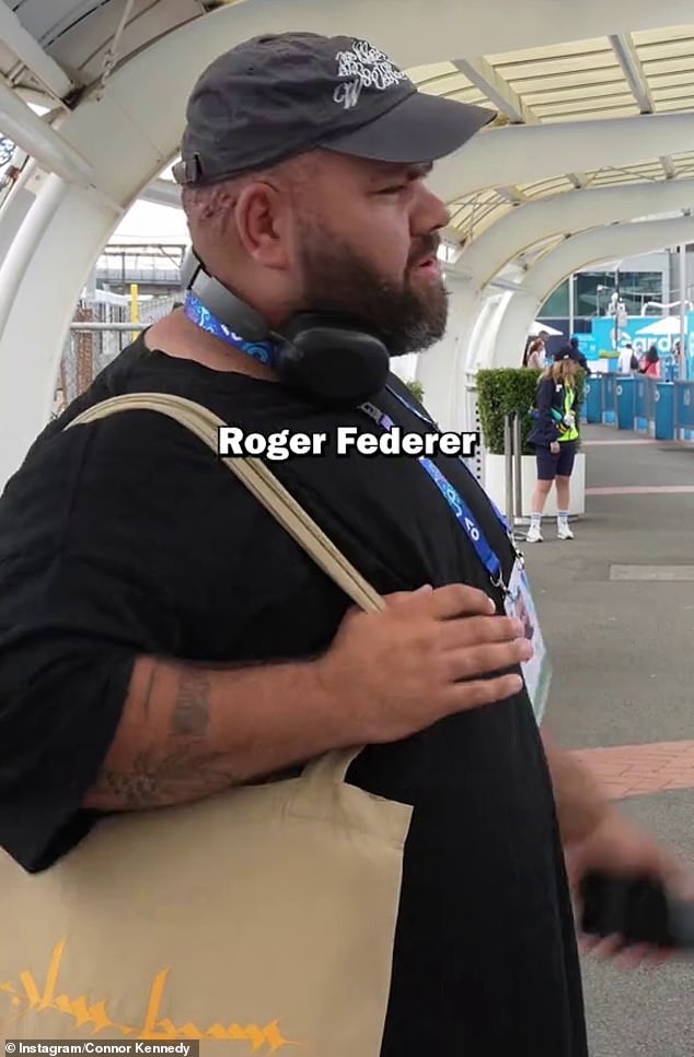 In a TikTok clip from Connor Kennedy, this supporter felt Roger Federer will be tough to beat in Melbourne this year - even though he retired from the ATP circuit in 2022