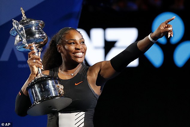 Serena Williams won seven Grand Slams at Melbourne Park (pictured, after beating her sister Venus in the 2017 final)