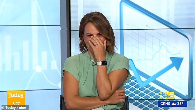 Newsreader Jayne Azzopardi could only hide her head in her hands out of shame