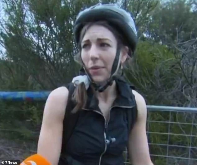 Nurse Nadine McMillan (pictured) also hit the wire while riding her bicycle along the path between Honey Pot Road and Beach Road on her way to work