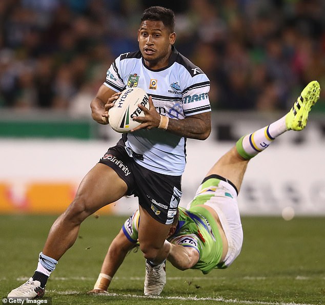 Hayne is joined by Ben Barba, who was a fan favorite at the Bulldogs and then the Sharks, where he won a premiership in 2016 (pictured)