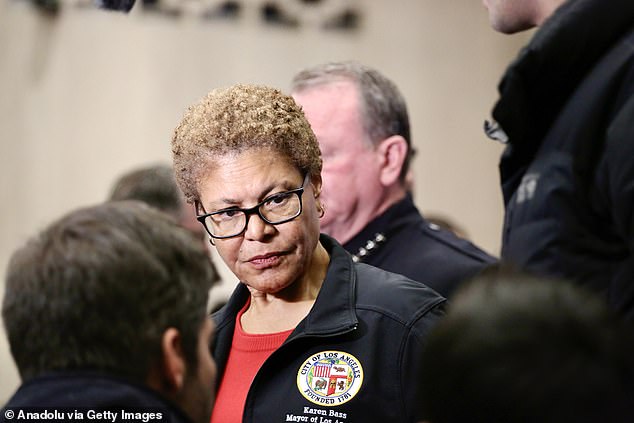 Californians also blame LA Mayor Karen Bass for the situation, with 48 percent of them saying they think she is largely or somewhat responsible.