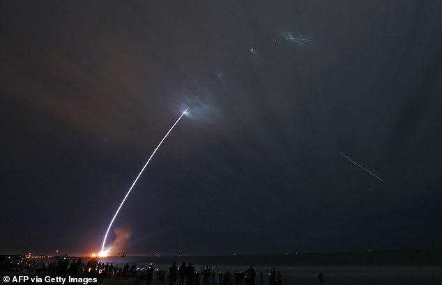 The towering 30-story rocket, designed with a reusable first stage, lifted off from Cape Canaveral Space Force Station shortly after 1:35 a.m. ET, after multiple delays earlier this week