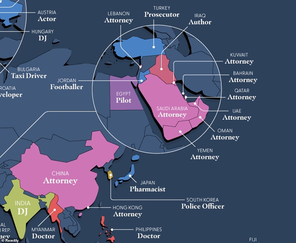 In Asia, “how to become a doctor” (11th globally, 192,280) is the most searched query in Myanmar and the Philippines, while a lawyer is the most popular choice in the Middle East