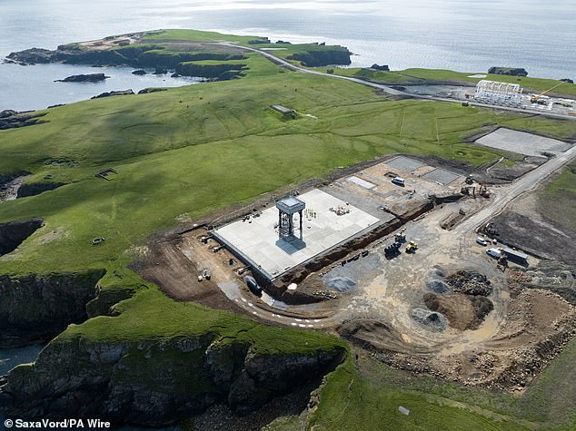 Pictured: SaxaVord spaceport in Unst, Shetland Islands. The German company that wants to be the first to launch a satellite from the northernmost tip of Britain has been given an official spaceflight license