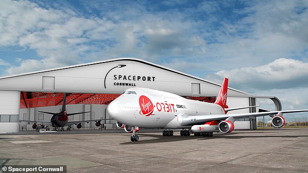 In January 2023, Virgin Orbit unsuccessfully attempted a less conventional 'horizontal' launch from Spaceport Cornwall, involving a modified Boeing 747 aircraft (pictured). Virgin Orbit suspended operations two months later before filing for bankruptcy