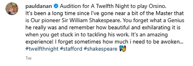 In a personal message to his fans, Paul explained that he had been 'forgotten'[s] how much I need to wake up,” while talking about feeling stuck in the potential new role