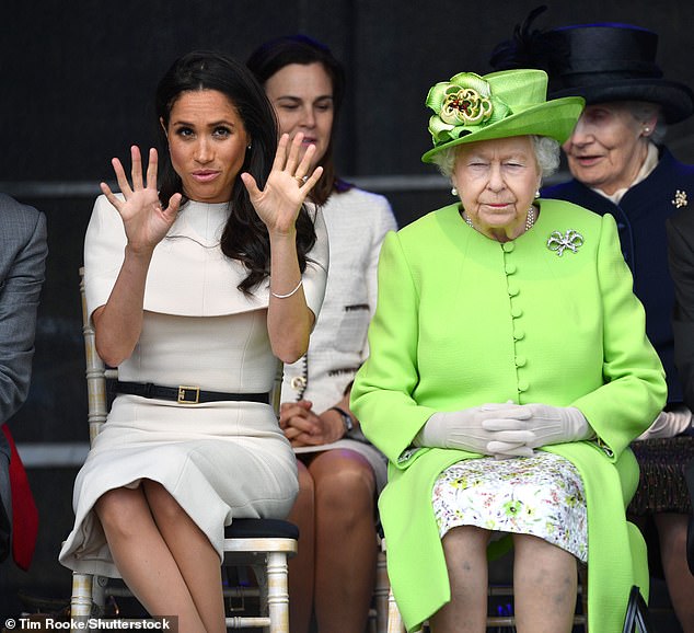 Meghan with the Queen in 2018. Most disrespectful to the late monarch were the parts of the program devoted to belittling the Commonwealth, the organization close to her heart.