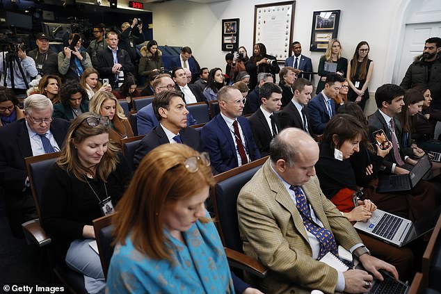 Reporters and former White House press staff were busy at the latest briefing