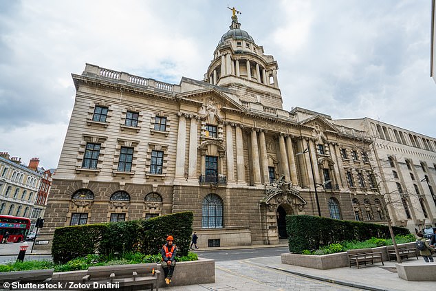 The Old Bailey (pictured) heard on Wednesday how Harris arranged the attack after the victim denied she was transgender before kissing him and performing an oral sex act a few days earlier.