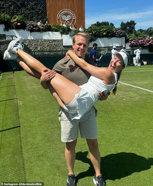 Collins was seen with her boyfriend Bryan Kipp at Wimbledon last year. The couple met in London.