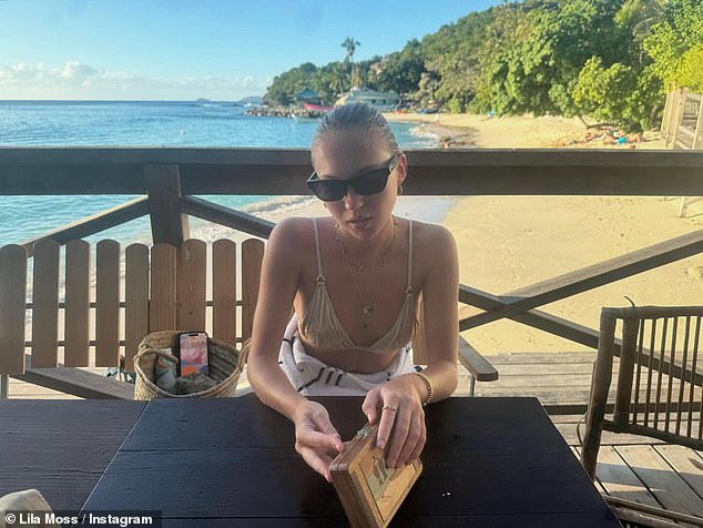 It comes after Lila showed off her amazing figure in a skimpy gold bikini as she shared a plethora of photos from her latest sunny outing earlier this week