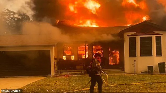 Beasley's Los Angeles home is in flames amid the LA wildfires