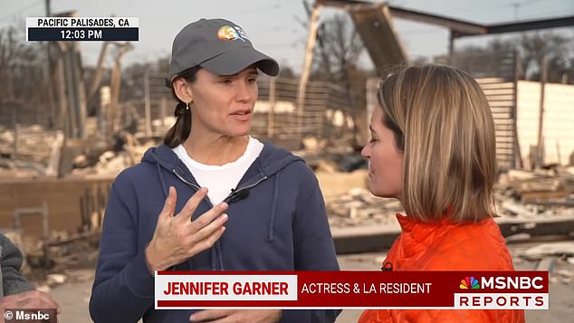 He was seen last week helping his ex-wife Jennifer Garner and their children evacuate. She revealed on NBC that she lost a friend to the fire after they 'didn't get out in time'