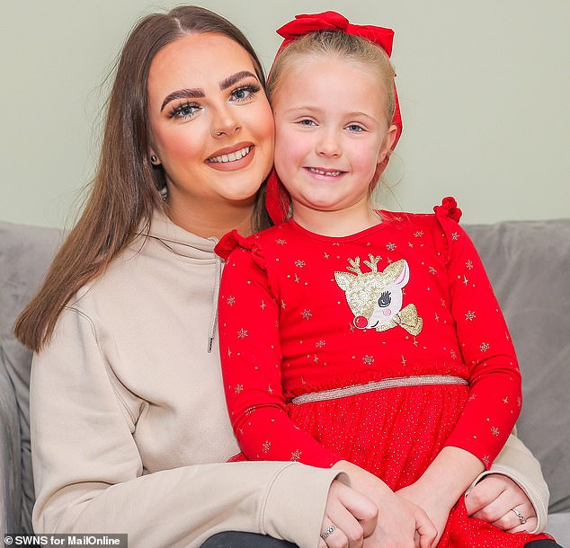 Bryony with her daughter Willow, whom she gave birth to at age 23 without even realizing she was pregnant