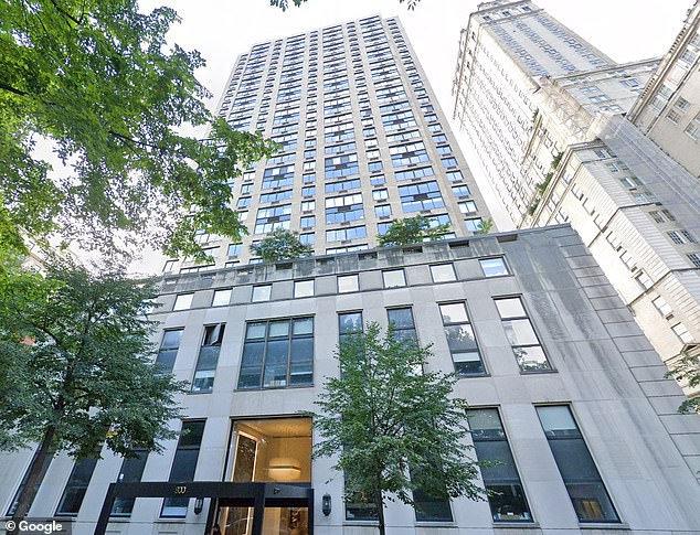 Heiberger lives in an upscale high-rise (pictured) on the Upper East Side of Billionaire's Row, which would cost $12,000 a month to rent