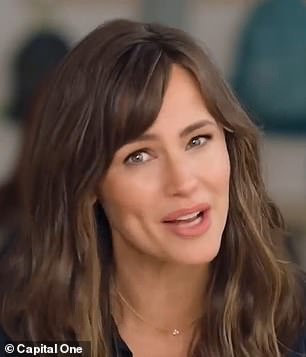 Hollywood star Jennifer Garner is featured in advertisements for the bank