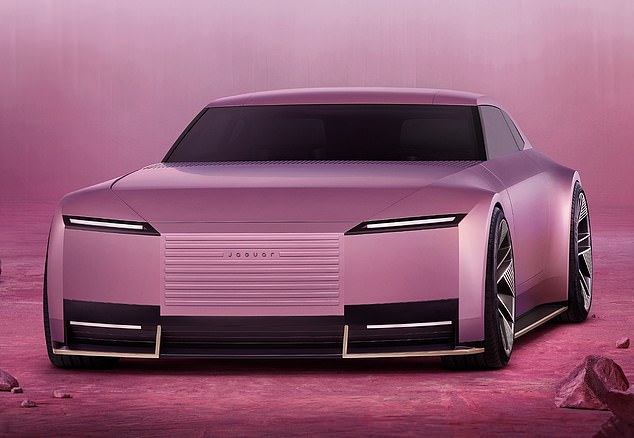 Radical: Jaguar's Type 00 electric two-seater fastback concept car in 'Miami Pink'