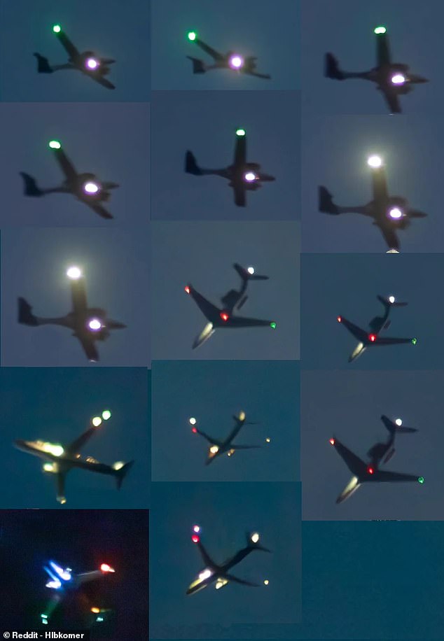 Experts have said that many of the drone sightings were actually manned aircraft, as shown in this image