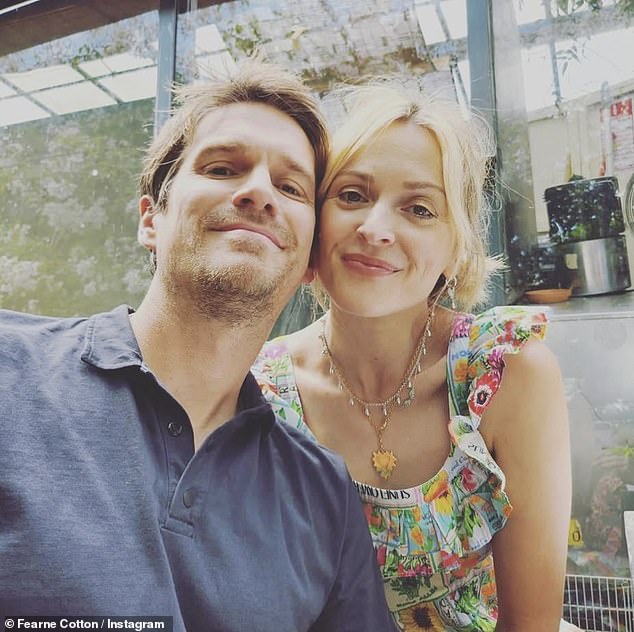 Her appearance comes shortly after Fearne underwent surgery to remove two benign tumors from her jawline, at the same time as the break-up of her marriage to Jesse Wood last year (pictured together)