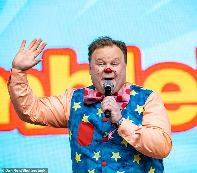 Helen presented Blue Peter in 2012 and was nominated for the Polar Challenge, which documented her trek for Sports Relief, but was beaten to the gong by actor Justin Fletcher (pictured)