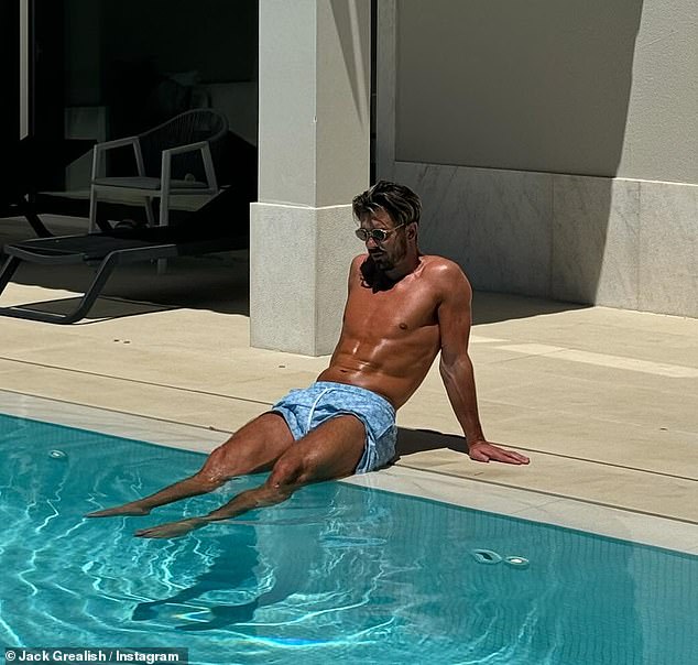 Grealish was left out of the England squad for the European Championship and instead shared numerous photos with his Instagram followers enjoying the sun on holiday