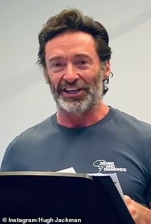 The Deadpool & Wolverine star, 56, took to Instagram on Tuesday to share a series of photos and clips showing the actor deep in rehearsal