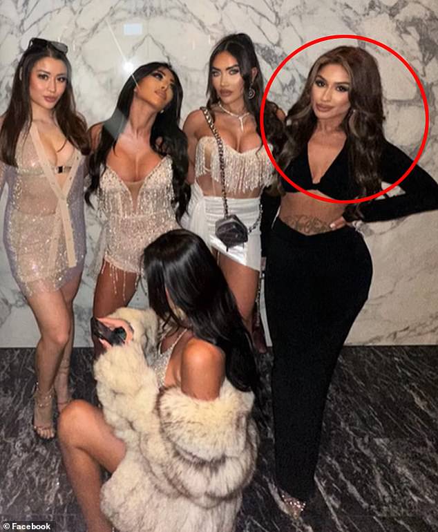 When Ms Eslami (circled) tried to flee the hotel, Houchar pulled her back by the shirt, ripping it open. He pulled Ms Eslami by the hair and then started punching her in the face