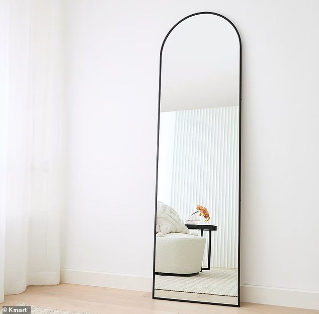 Kmart is now selling a stylish arched floor mirror for just $59 - and it looks exactly the same as the version I have at home, which cost me $549