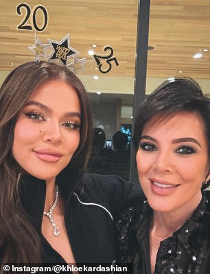 Mom Kris Jenner joined Khloe for selfies